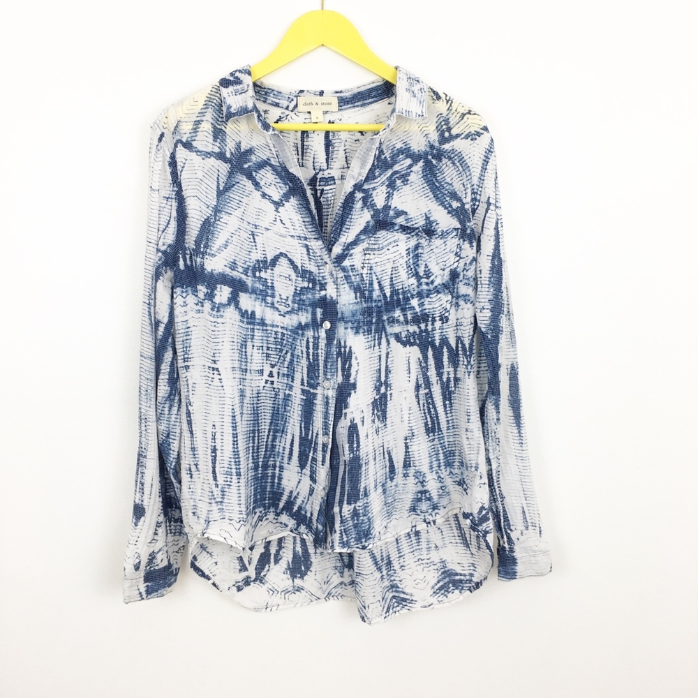Anthropologie | Cloth & Stone Acid Wash Shirt